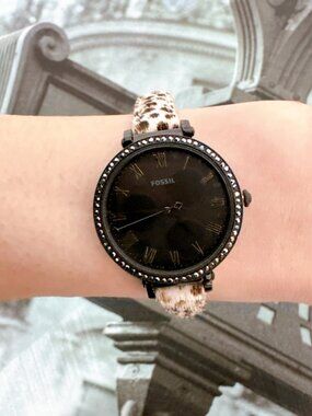 Fossil ES4726 Kinsey Spotted Leather Strap Watch